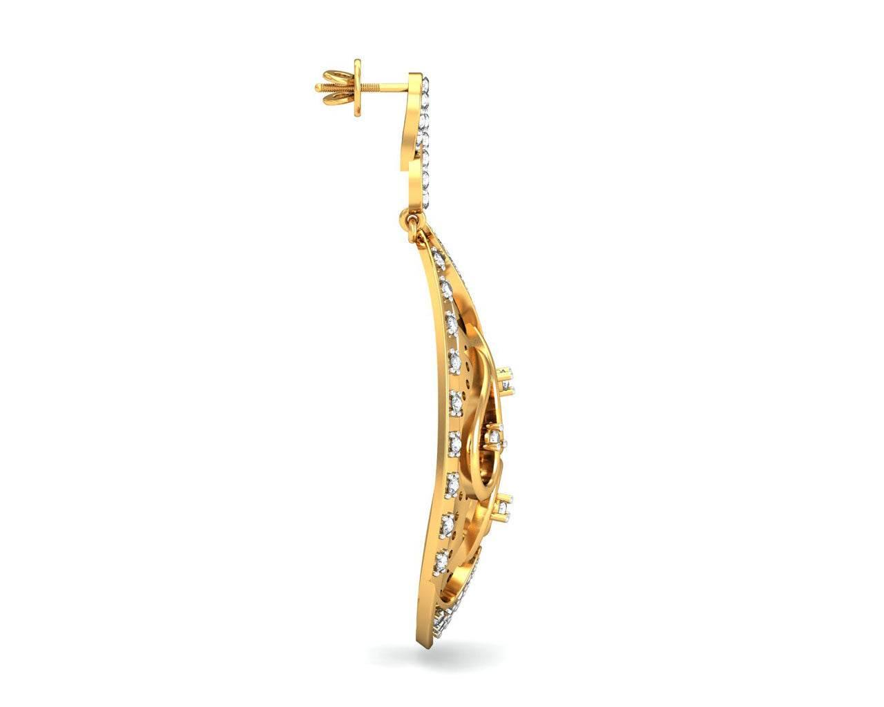 Eka Diamond Drop Earrings - Jewelslane