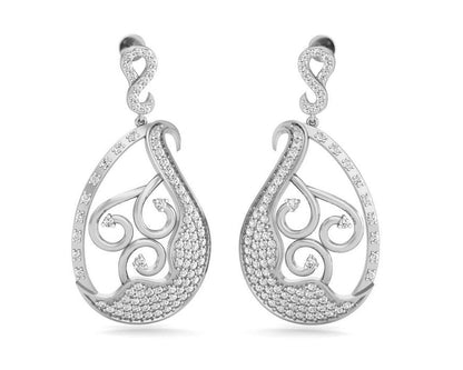 Eka Diamond Drop Earrings - Jewelslane