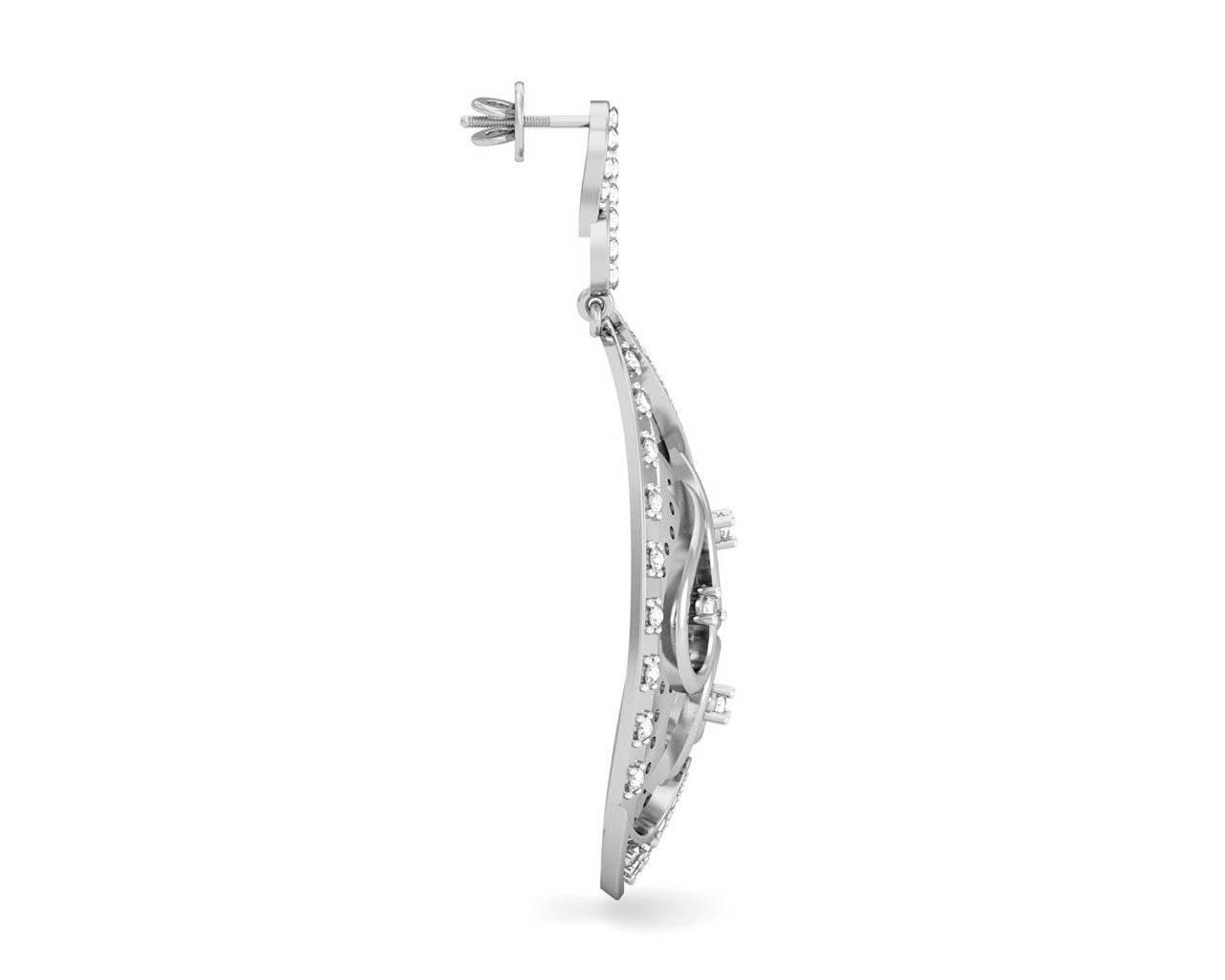 Eka Diamond Drop Earrings - Jewelslane