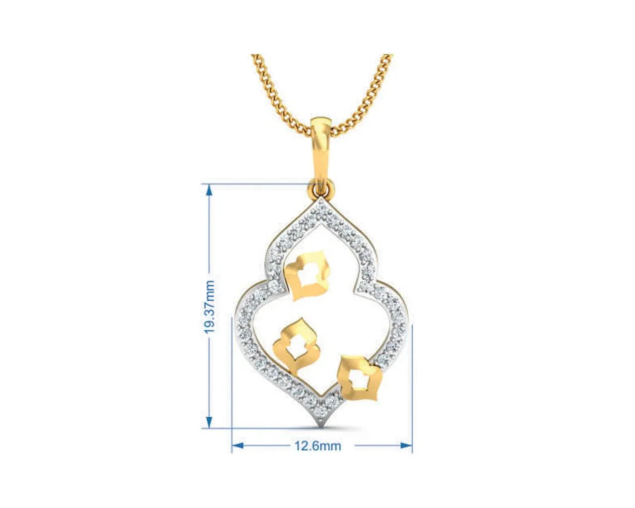 Ella diamond Pendant set in Gold - Jewelslane