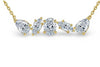 Elma Fancy Shape Diamond Solitaires Pendant Necklace - Jewelslane