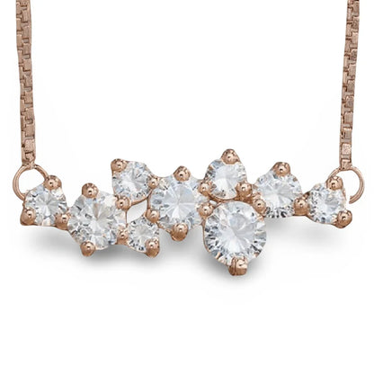 Elsa Round Brilliant Lab diamond Solitaires Pendant Necklace - Jewelslane
