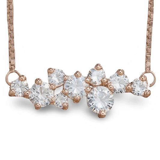 Elsa Round Brilliant Lab diamond Solitaires Pendant Necklace - Jewelslane