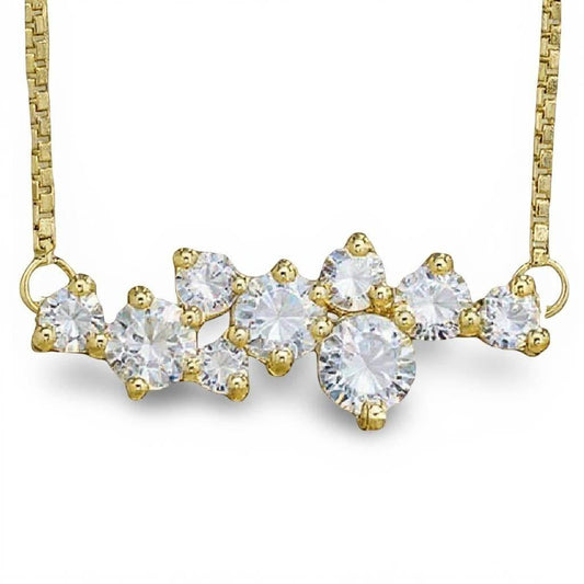 Elsa Round Brilliant Lab diamond Solitaires Pendant Necklace - Jewelslane