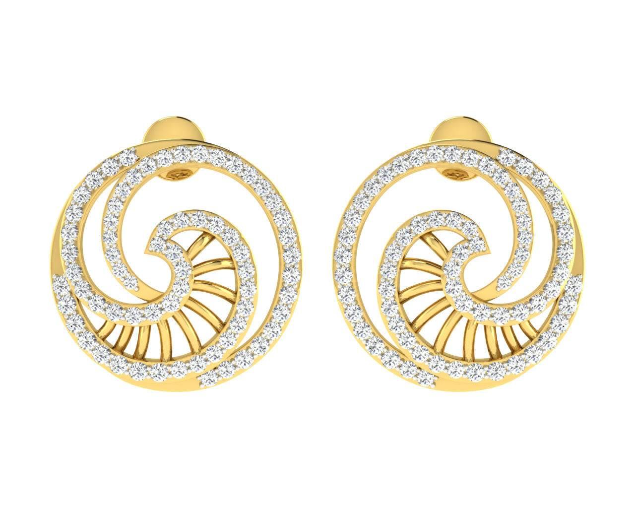 Emel Diamond Earrings in Gold - Jewelslane