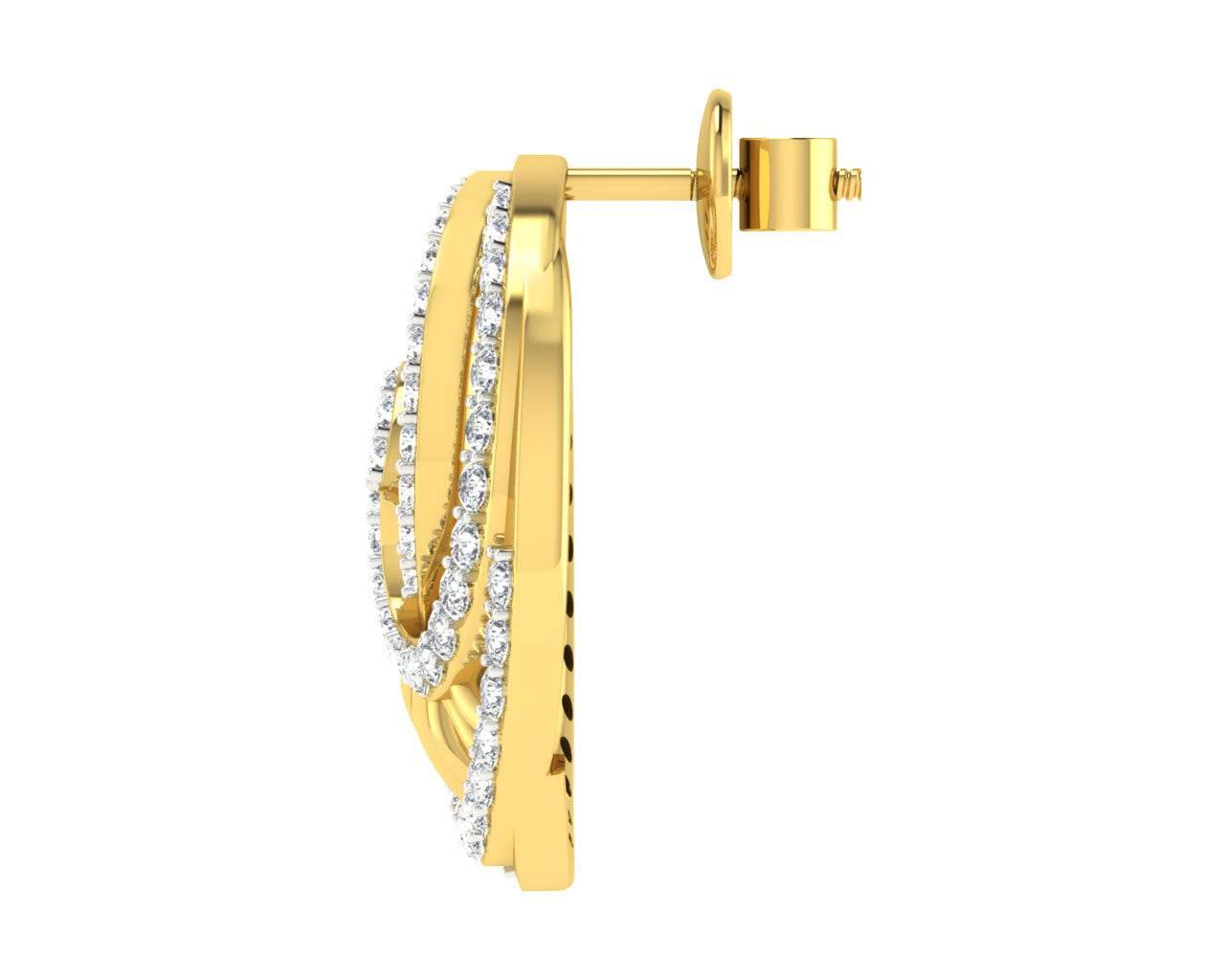 Emel Diamond Earrings in Gold - Jewelslane