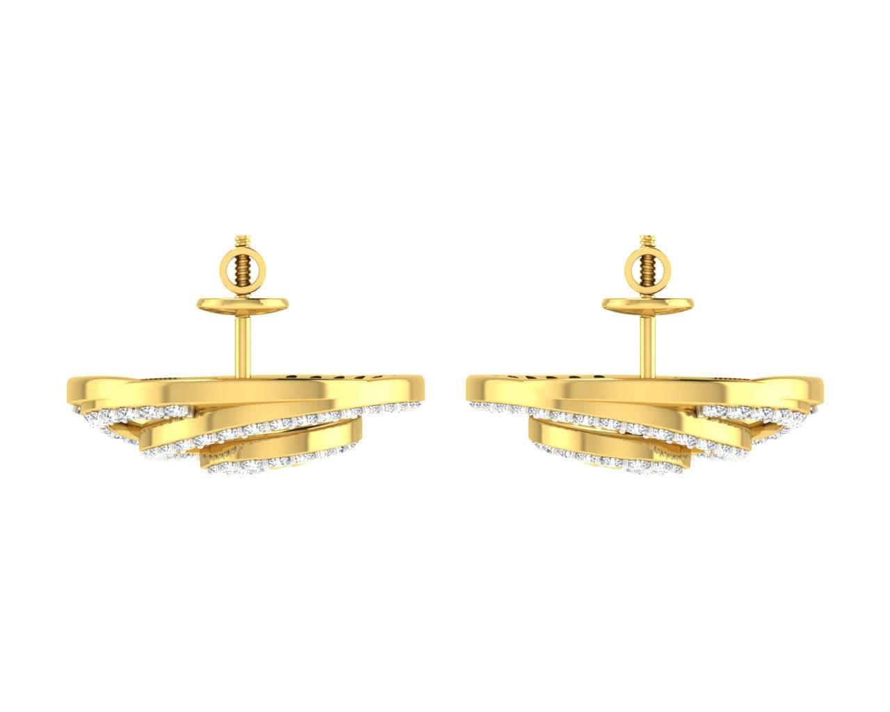 Emel Diamond Earrings in Gold - Jewelslane