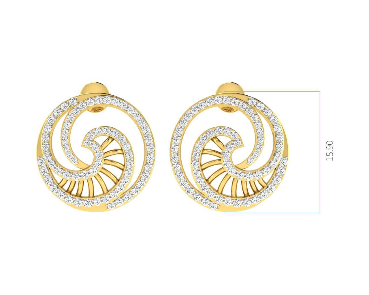 Emel Diamond Earrings in Gold - Jewelslane