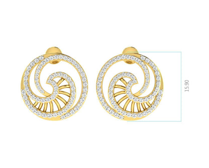 Emel Diamond Earrings in Gold - Jewelslane