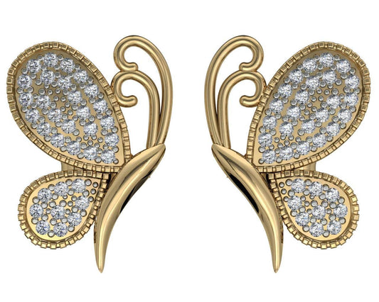 Emily Butterfly Diamond Earrings - Jewelslane