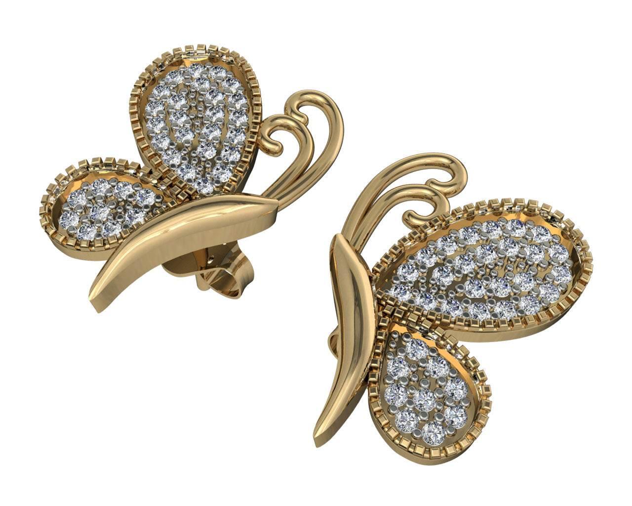 Emily Butterfly Diamond Earrings - Jewelslane