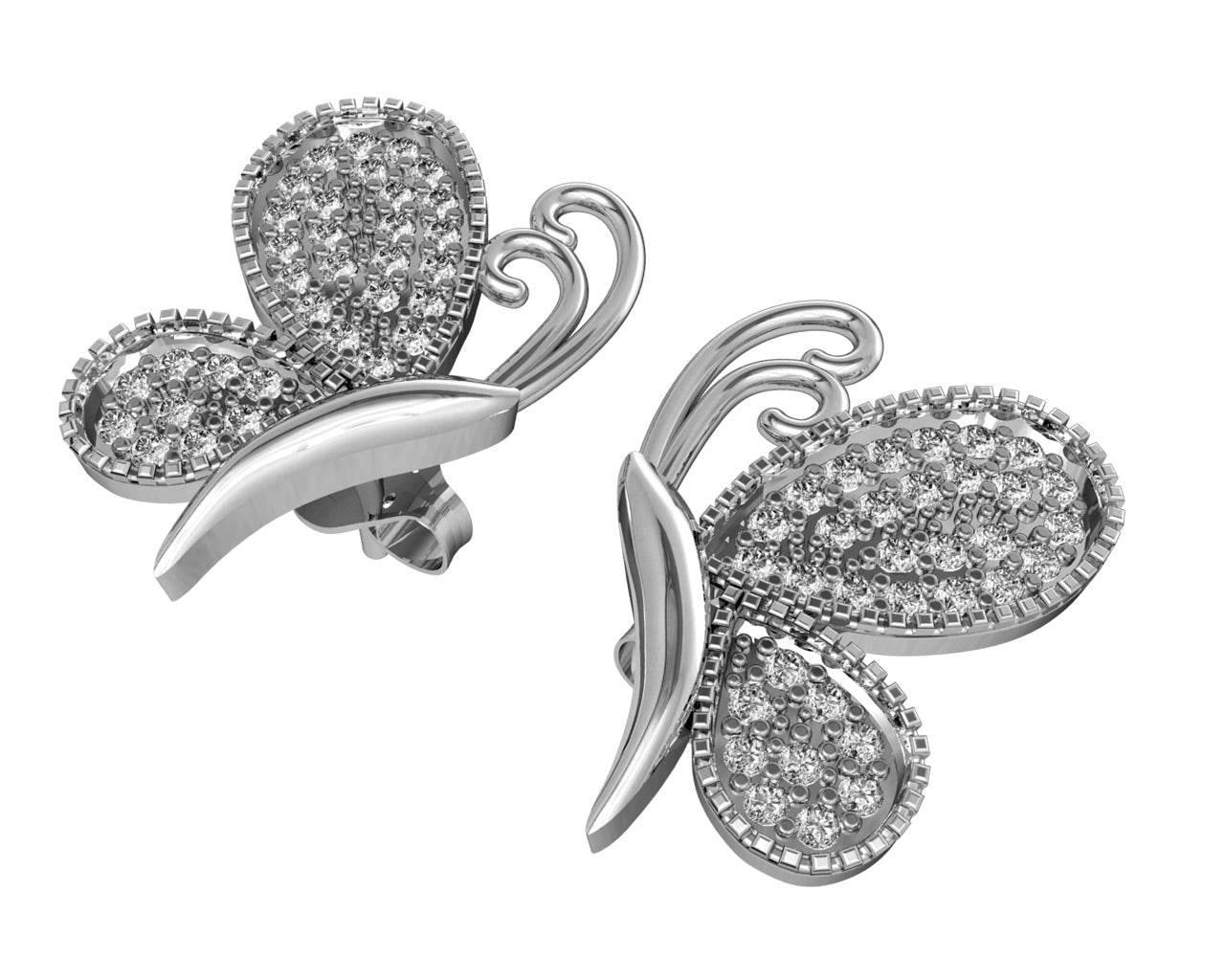 Emily Butterfly Diamond Earrings - Jewelslane