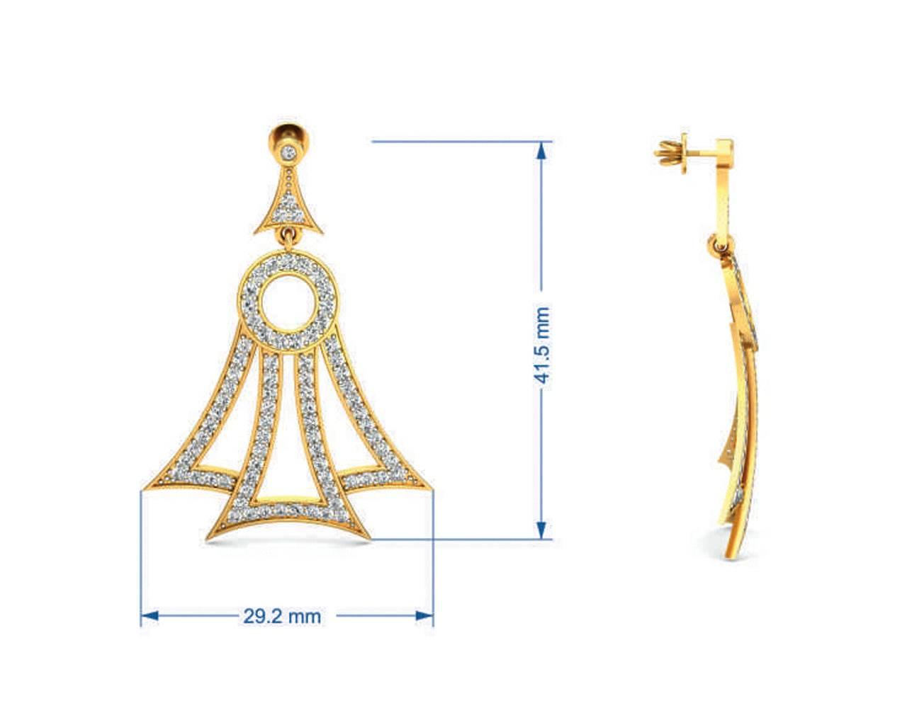 Eshika Diamond Earrings - Jewelslane