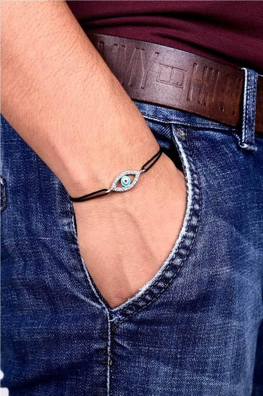 Evil Eye Enamel Diamond Bracelet - Jewelslane