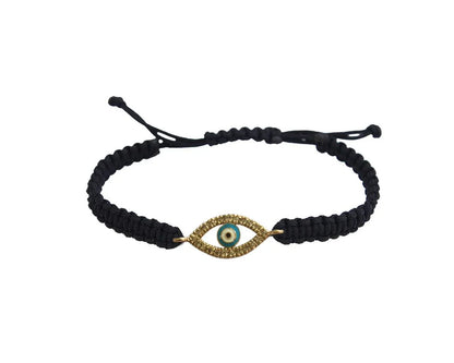 Evil Eye Gold Bracelet with diamonds - Jewelslane
