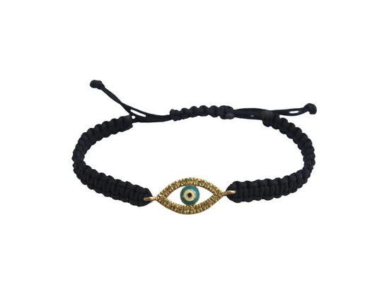 Evil Eye Gold Bracelet with diamonds - Jewelslane