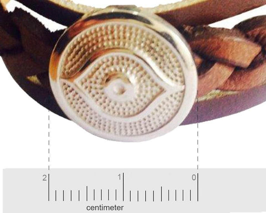 Evil Eye Leather Bracelet for Men - Jewelslane