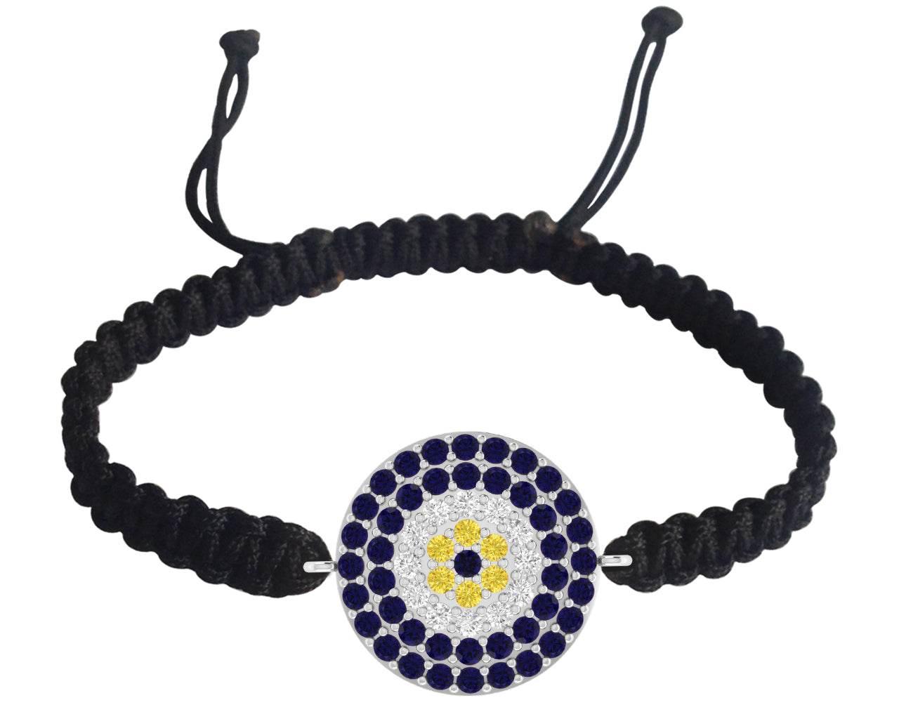 EVIL EYE SAPPHIRE & DIAMOND BRACELET - Jewelslane