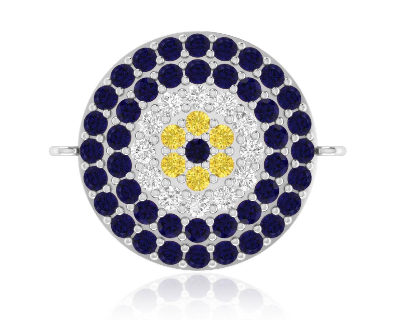 EVIL EYE SAPPHIRE & DIAMOND BRACELET - Jewelslane