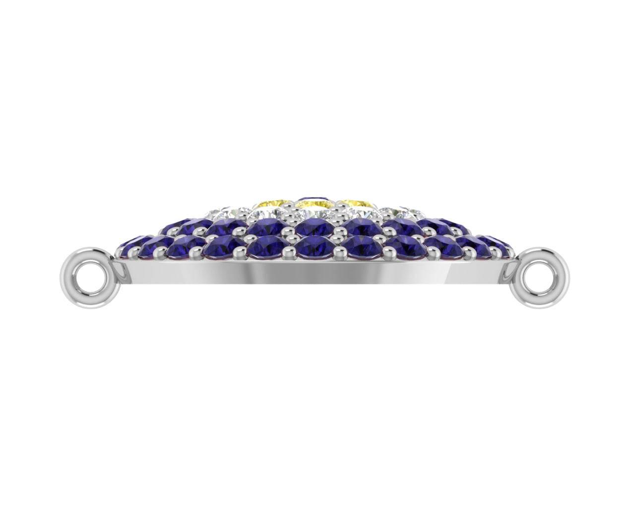 EVIL EYE SAPPHIRE & DIAMOND BRACELET - Jewelslane