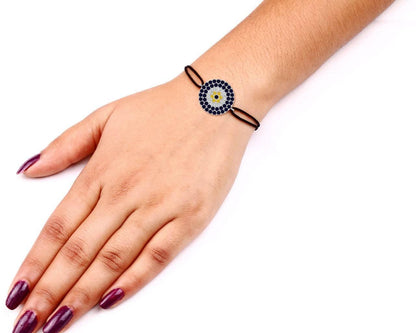 EVIL EYE SAPPHIRE & DIAMOND BRACELET - Jewelslane