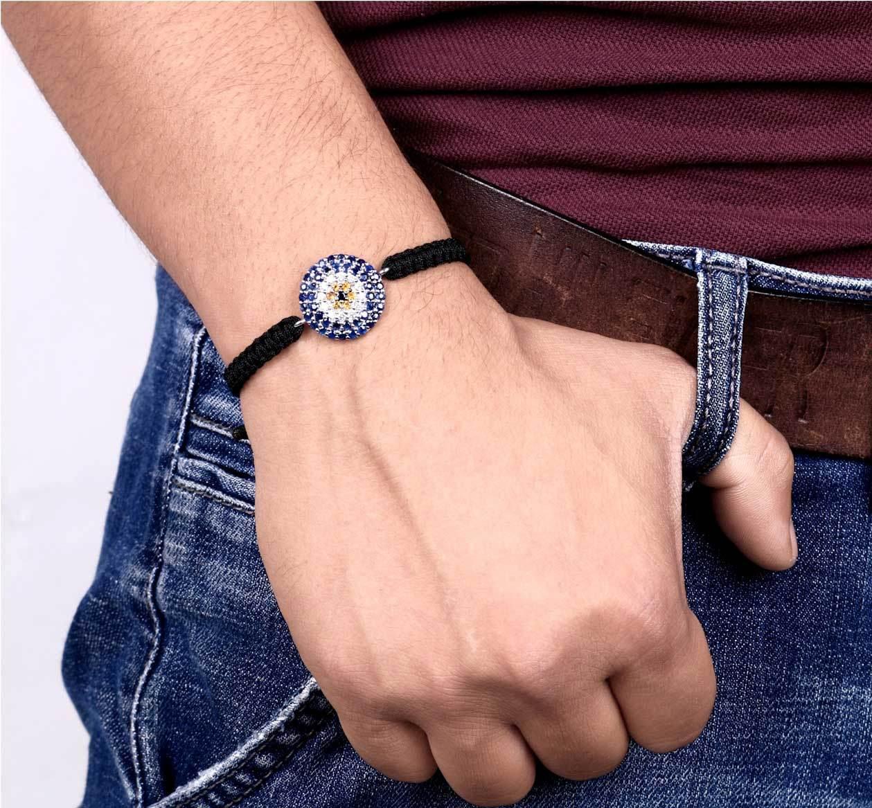 EVIL EYE SAPPHIRE & DIAMOND BRACELET - Jewelslane