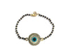 Evil eye bracelet on Mangalsutra chain in gold - Jewelslane