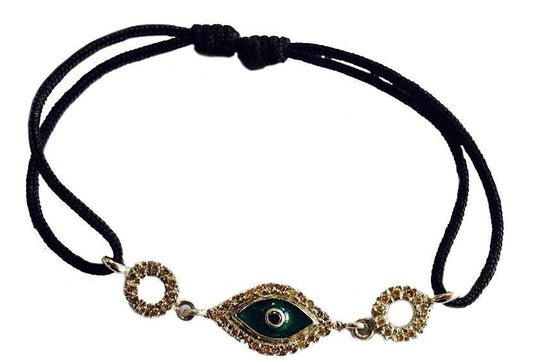 Evil Eye Diamond Bracelet in Silver with 45 diamonds - Jewelslane