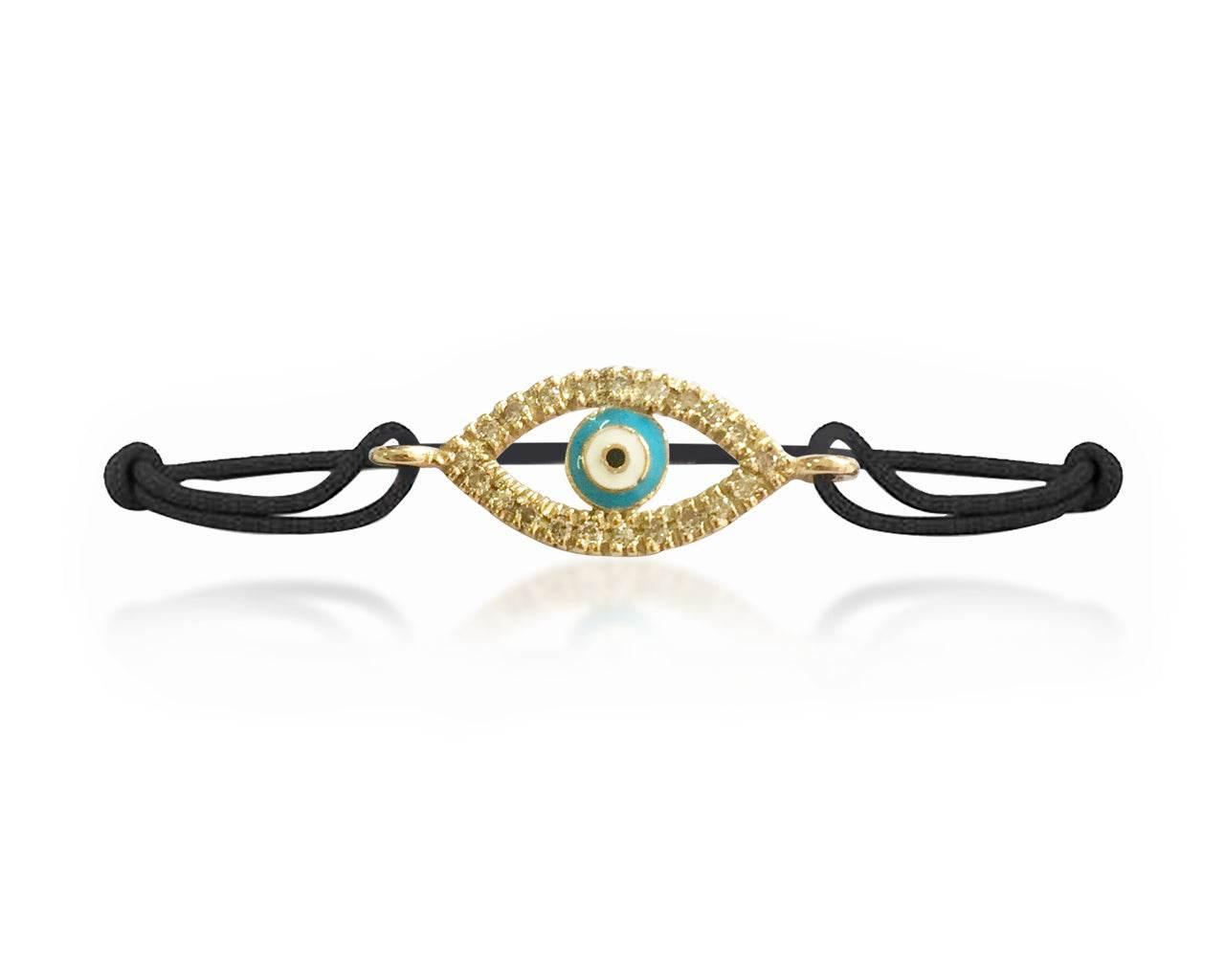 Evil Eye Gold Bracelet with diamonds - Jewelslane