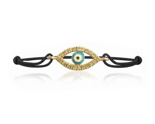 Evil Eye Gold Bracelet with diamonds - Jewelslane