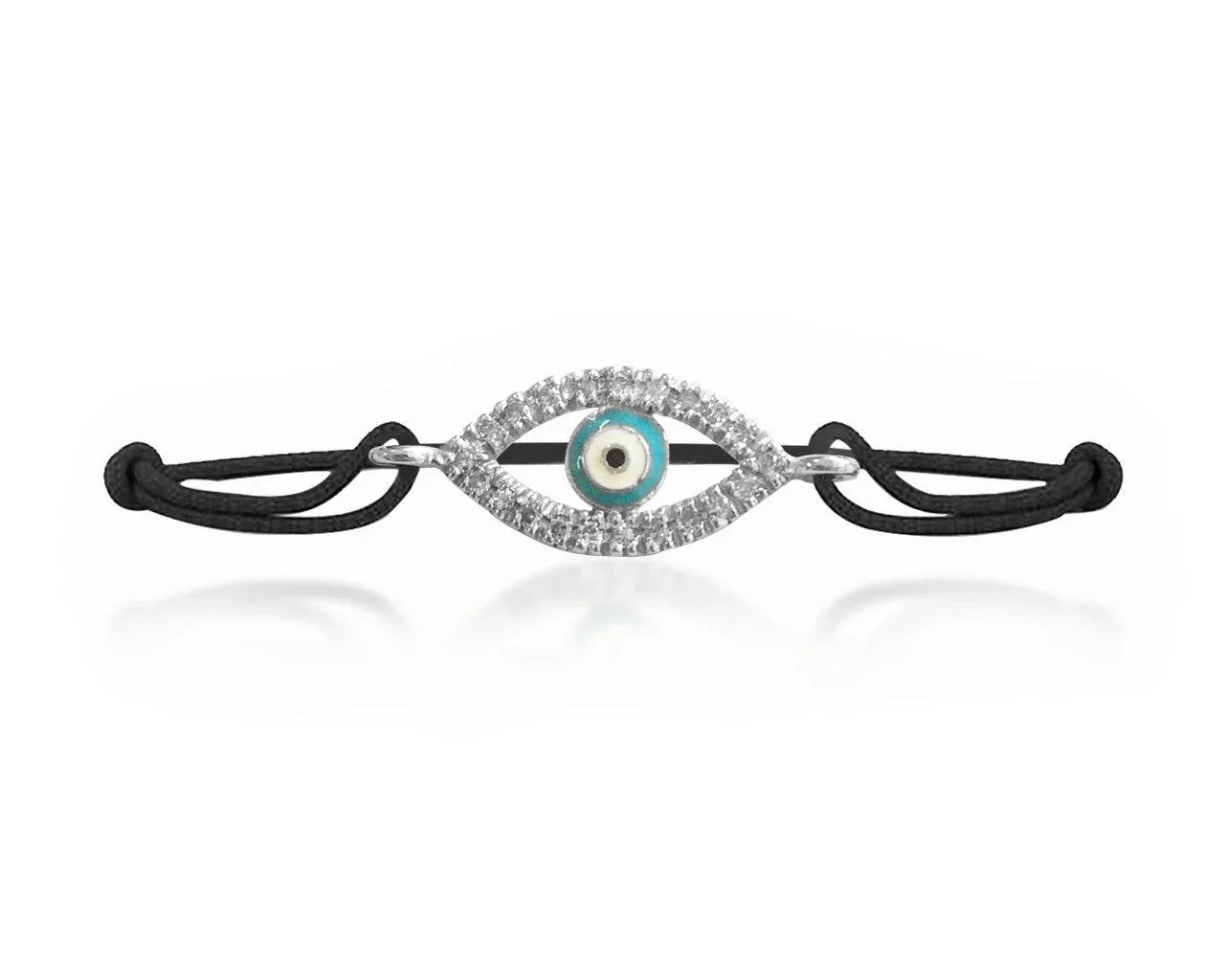 Evil Eye Enamel Diamond Bracelet - Jewelslane