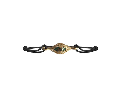 Evil Eye In Gold Bracelet with Enamel Work - Jewelslane