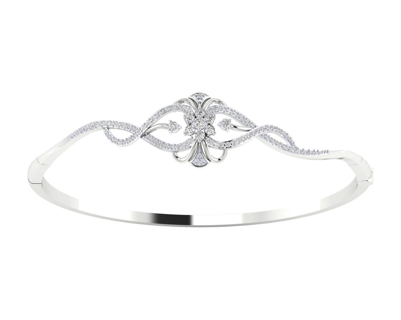 Fain Ladies Diamond Bangle in Gold - Jewelslane