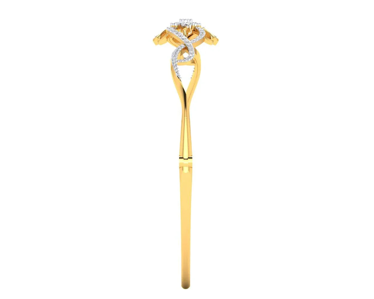 Fain Ladies Diamond Bangle in Gold - Jewelslane