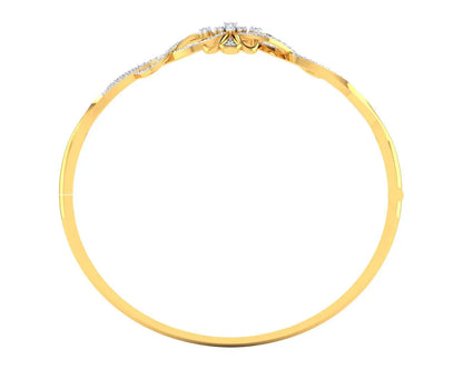 Fain Ladies Diamond Bangle in Gold - Jewelslane