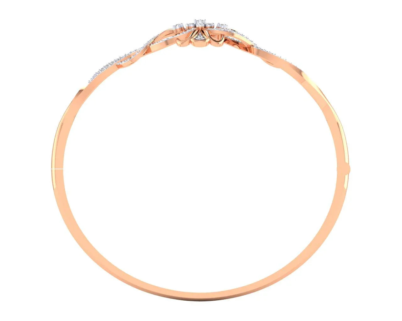 Fain Ladies Diamond Bangle in Gold - Jewelslane