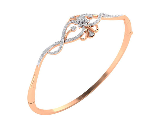 Fain Ladies Diamond Bangle in Gold - Jewelslane