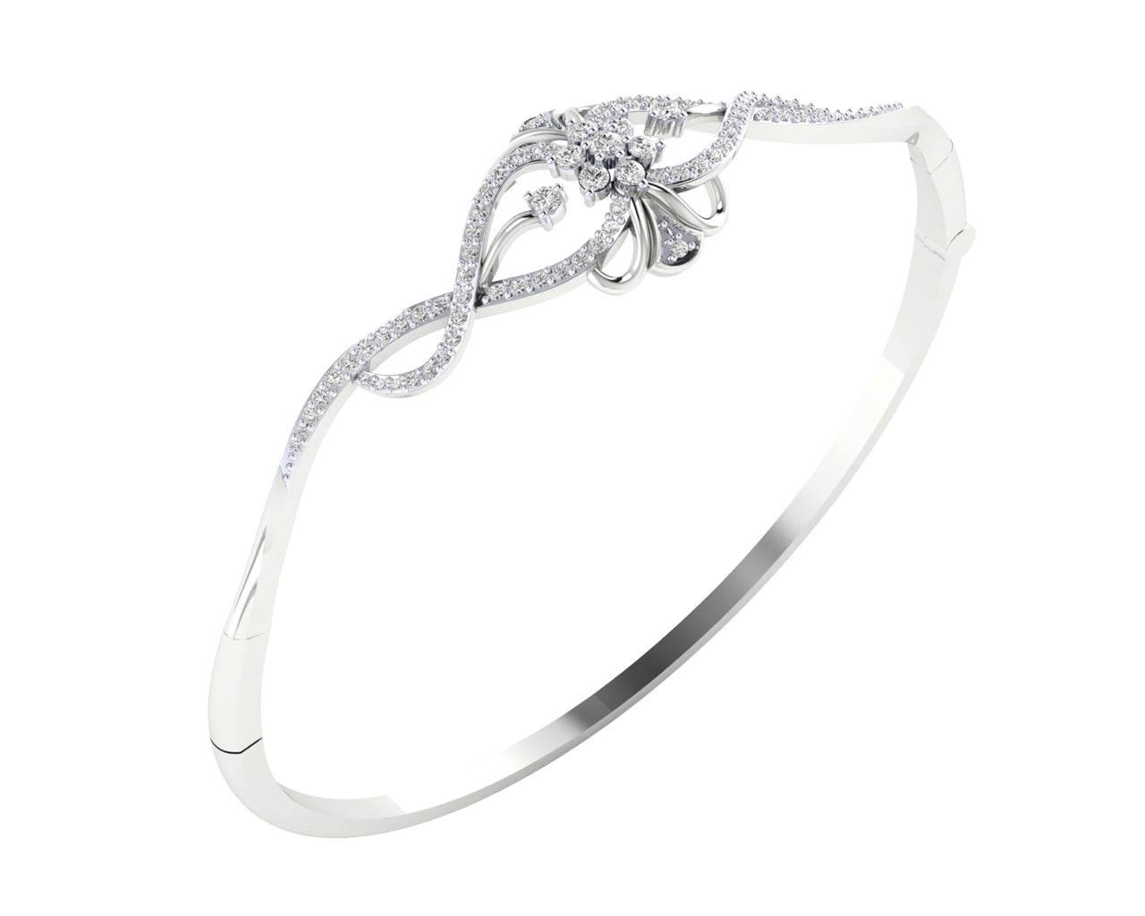 Fain Ladies Diamond Bangle in Gold - Jewelslane