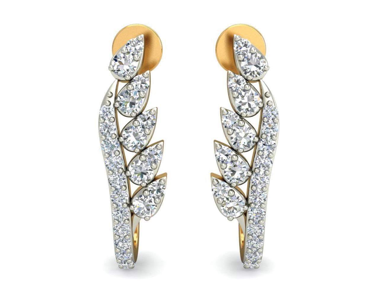 Fara Diamond Hoop Earrings - Jewelslane