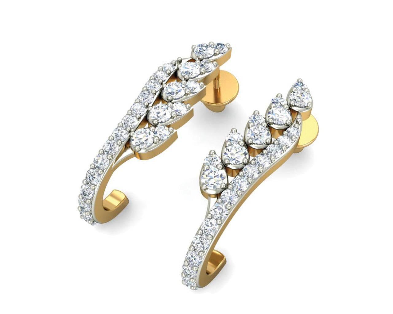 Fara Diamond Hoop Earrings - Jewelslane