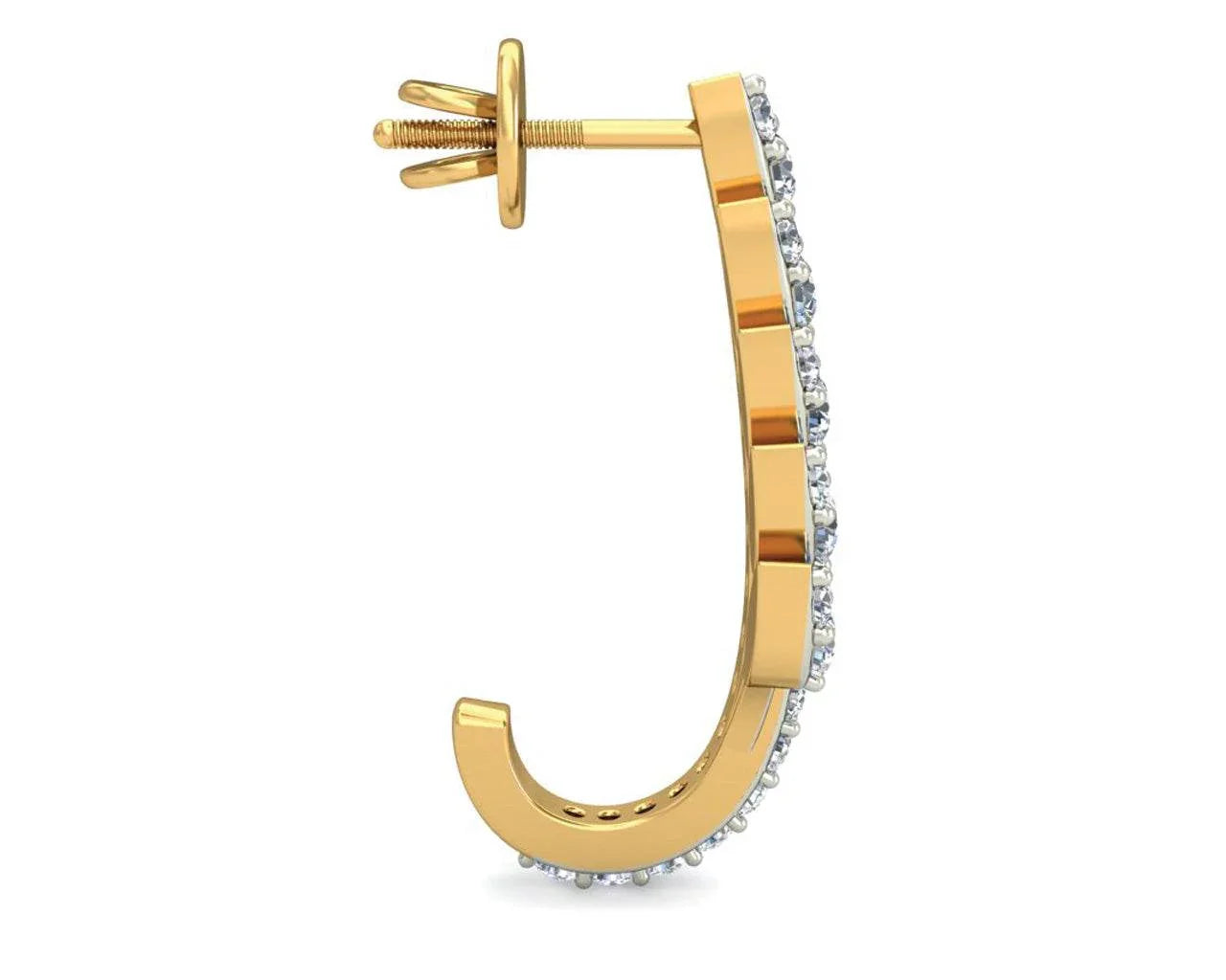Fara Diamond Hoop Earrings - Jewelslane