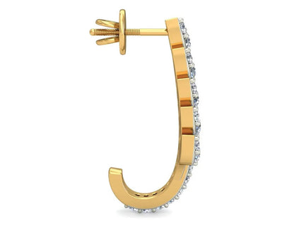 Fara Diamond Hoop Earrings - Jewelslane