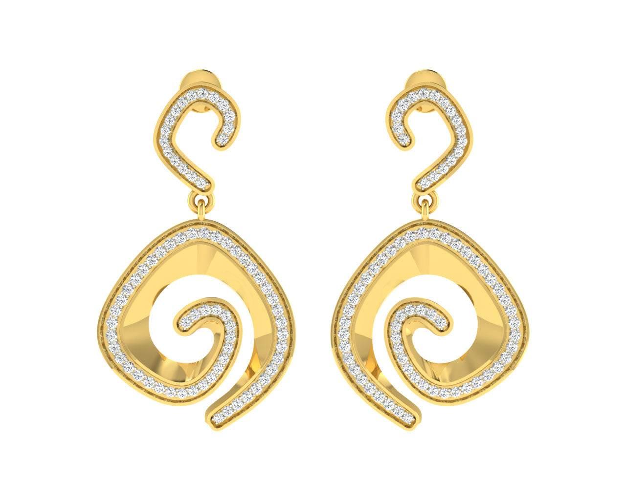 Faren Diamond Earrings in Gold - Jewelslane