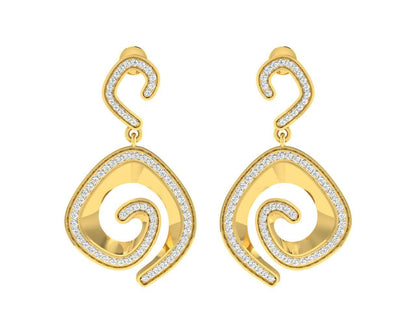 Faren Diamond Earrings in Gold - Jewelslane
