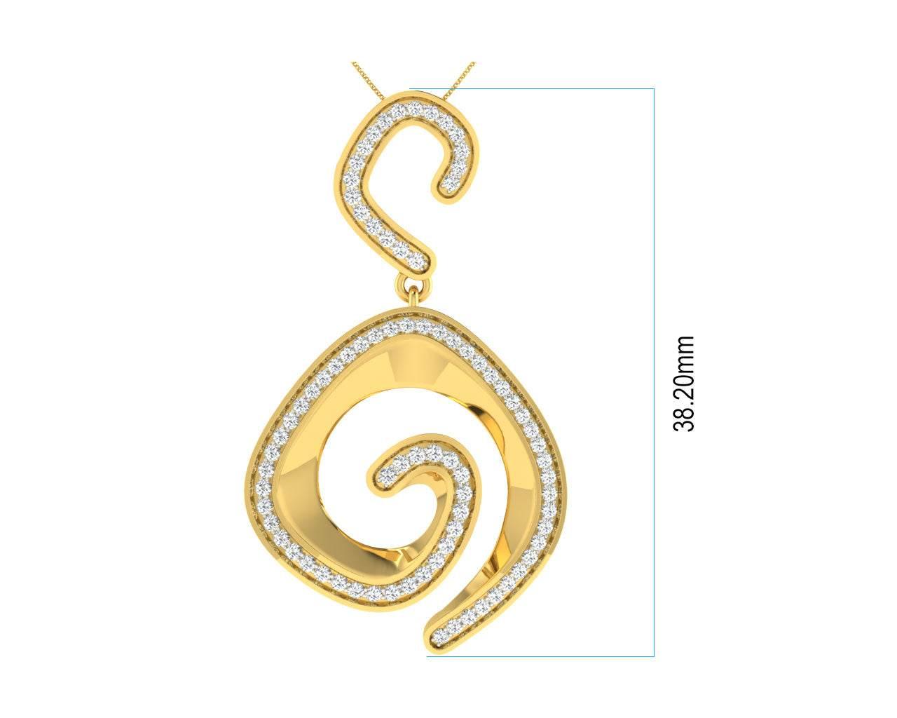 Faren Diamond Pendant Set in Gold - Jewelslane