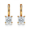 Faye Princess Cut Lab Diamond Solitaire Hoop Earrings - Jewelslane