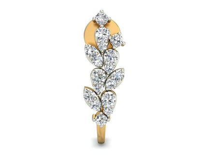 Femi Diamond Half Bali earrings in gold - Jewelslane