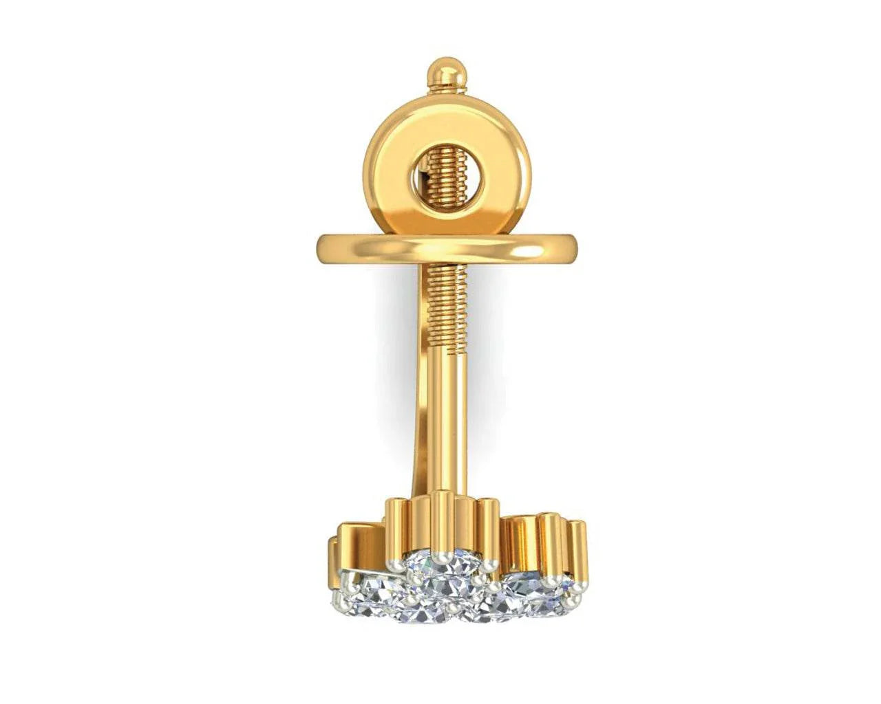 Femi Diamond Half Bali earrings in gold - Jewelslane