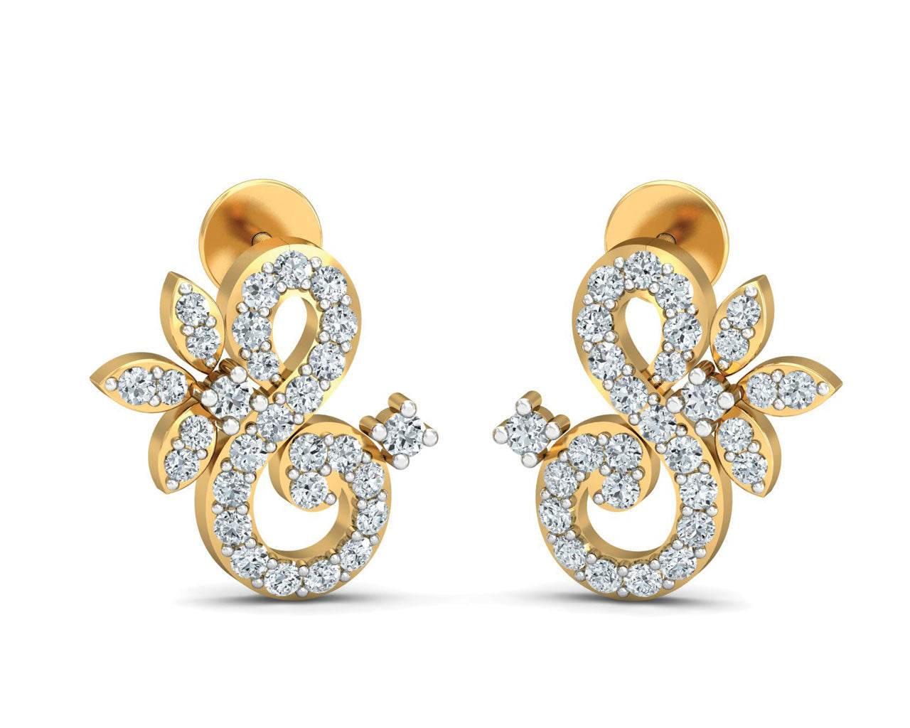 Fen Diamond Earrings  In Gold Primary Image
