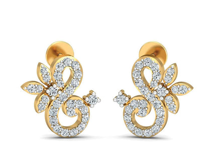 Fen Diamond Earrings  In Gold Primary Image
